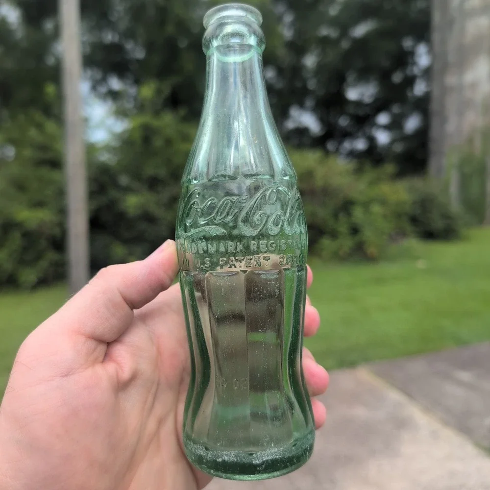Vintage Coca-Cola 6.5 oz Glass Bottle Georgia Green Hobbleskirt Embossed Coke